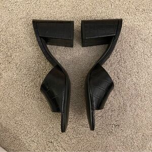 Steve Madden Alaya Black Croc Heel 7